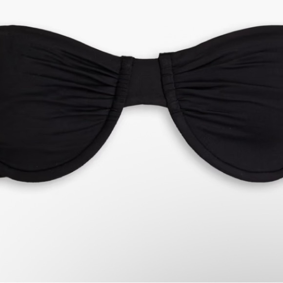 Melissa Odabash Barbados Bandeau Bikini Top Black IT 46 / US 10 NWT $155 - Picture 4 of 6